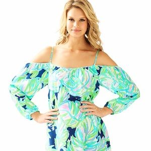 LILLY PULITZER CANDICE OPEN SHOULDER DRESS XS
